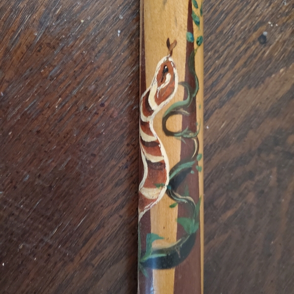 Games Folk Art Hand Carved Pool Cue Poshmark